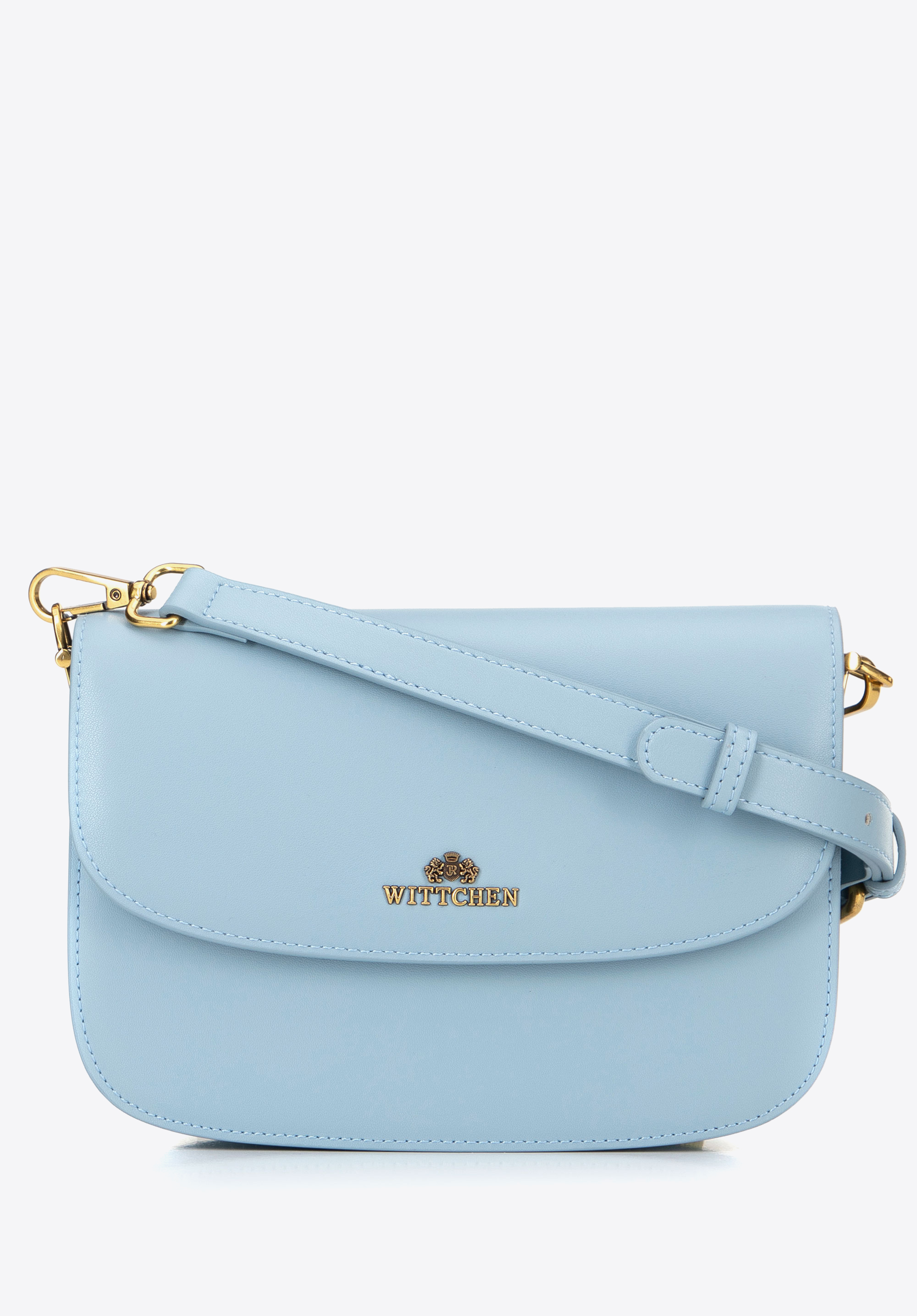 Mini-Umhängetasche aus Leder, blau, 100-4E-214-N, Bild 1
