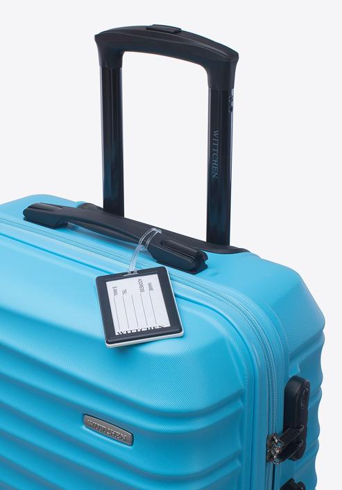 Mittelgroßer Koffer mit Gepäckanhänger, blau, 56-3A-312-31Z, Bild 2