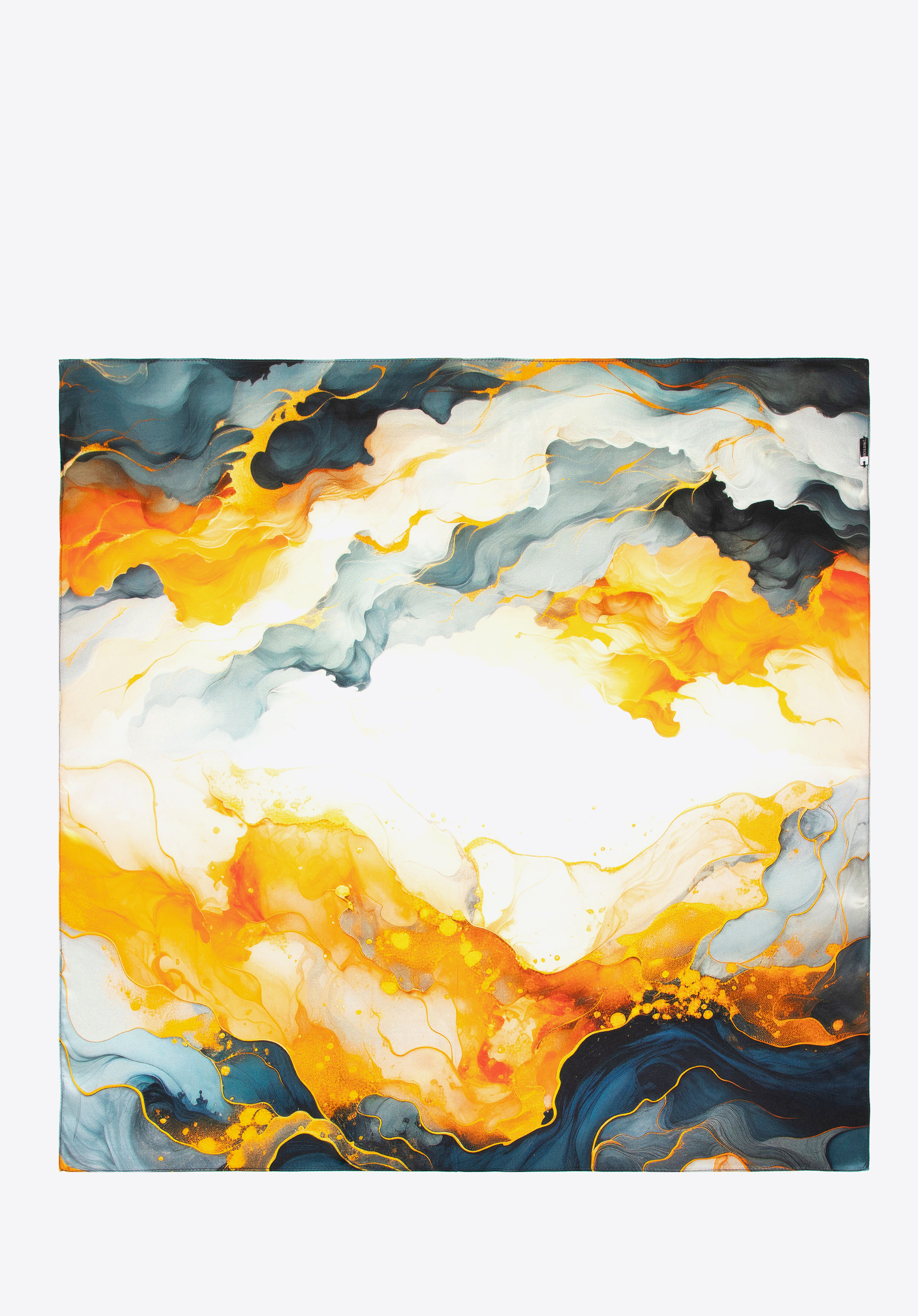 Seidentuch für Damen, blau-orange, 100-7D-S01-X8, Bild 1