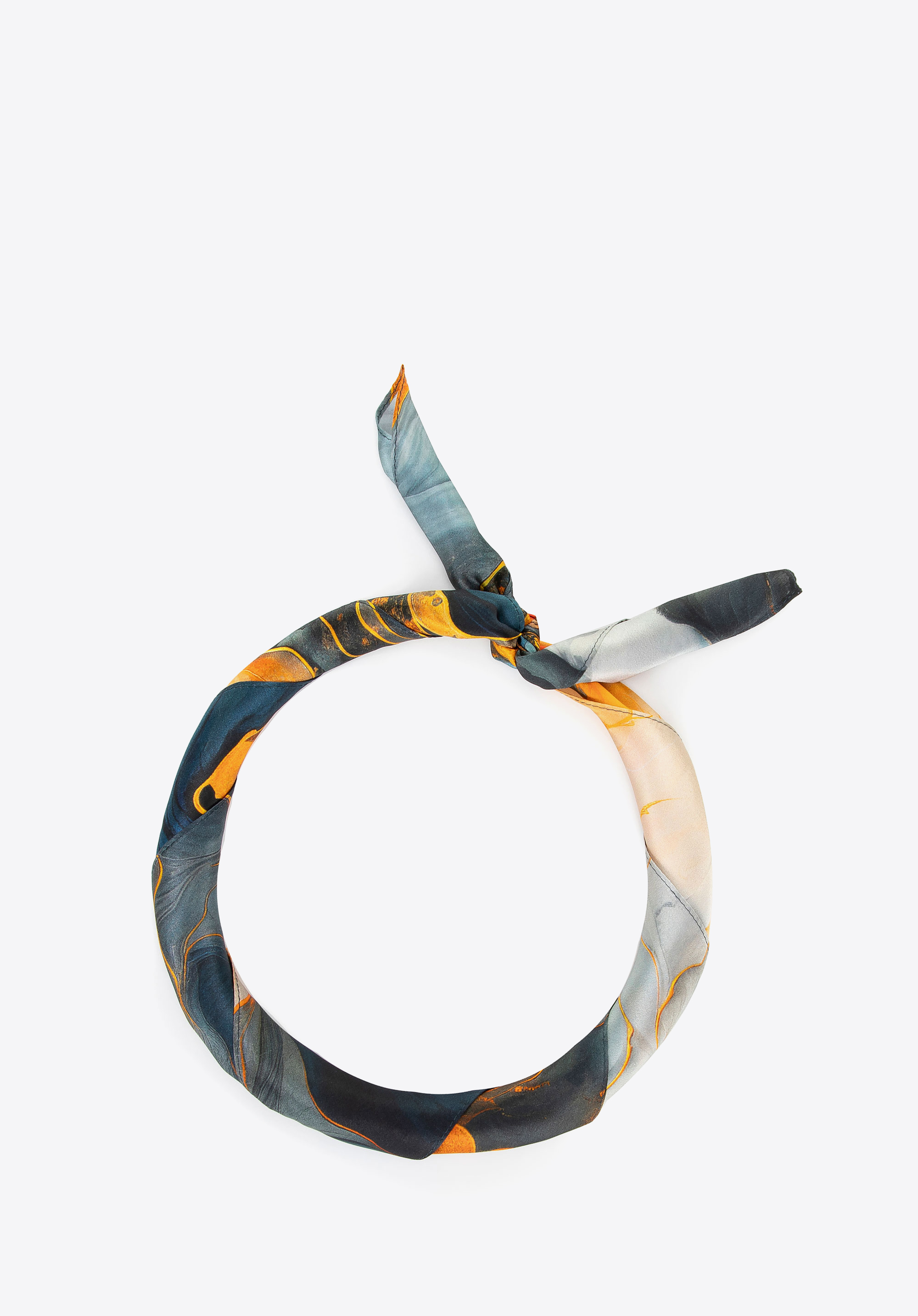 Seidentuch für Damen, blau-orange, 100-7D-S01-X8, Bild 1