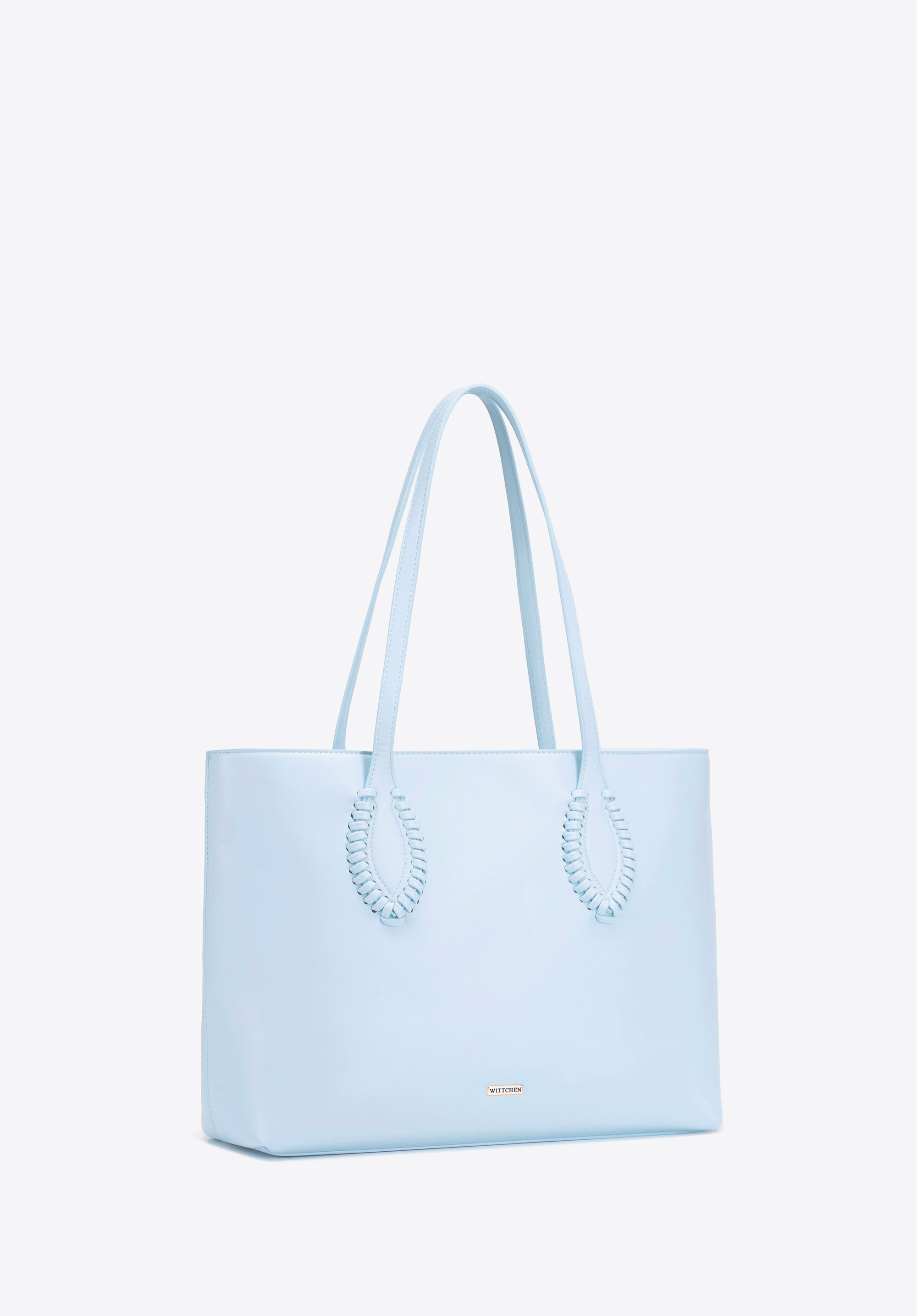 Shopper Tasche aus Öko-Leder für Damen, blau, 100-4Y-234-N, Bild 1