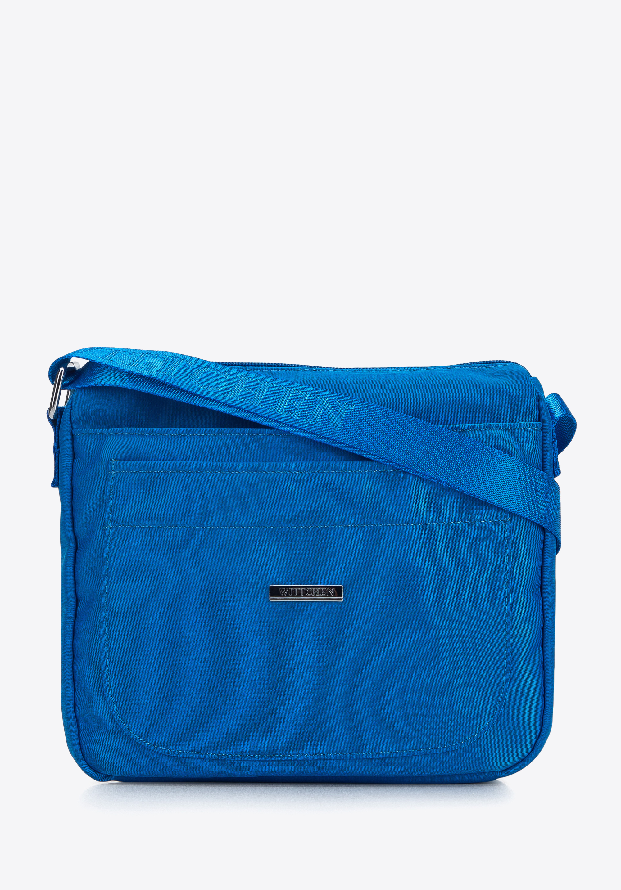 Umhängetasche aus Nylon mit versteckter Tasche, blau, 94-4Y-114-7, Bild 1