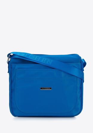 Umhängetasche aus Nylon mit versteckter Tasche, blau, 94-4Y-114-7, Bild 1