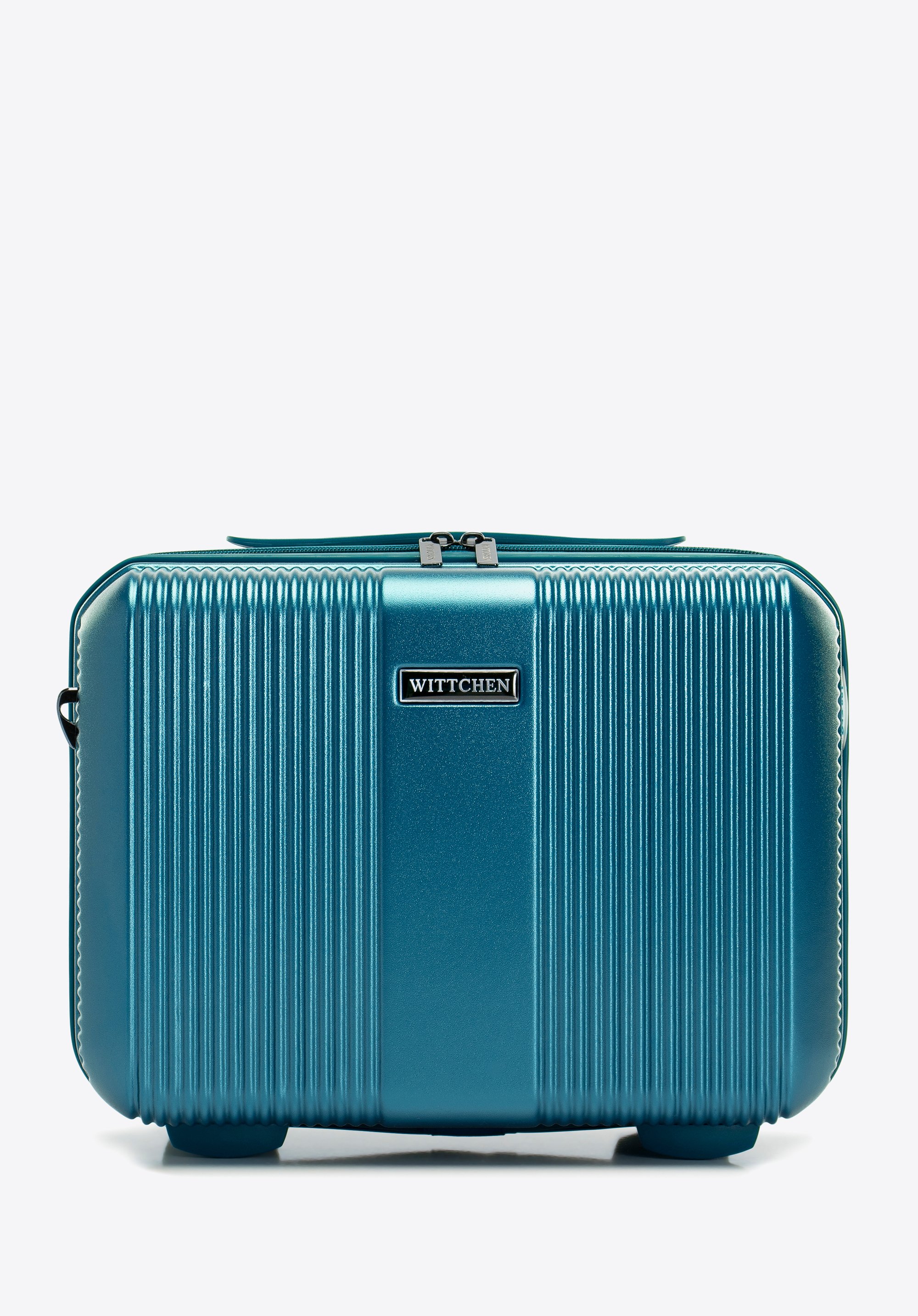 Gerippter Kosmetikkoffer aus Polycarbonat, blau, 56-3P-904-91, Bild 1