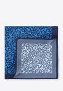 Gemustertes Einstecktuch aus Seide, blau-weiß, 96-7P-001-X7, Bild 1