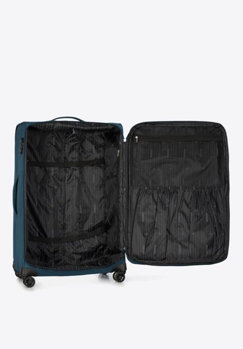 Großer Koffer mit buntem Reißverschluss, blaugrün, 56-3S-503-12, Bild 5