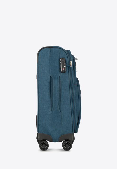 Kabinenkoffer mit buntem Reißverschluss, blaugrün, 56-3S-501-91, Bild 2