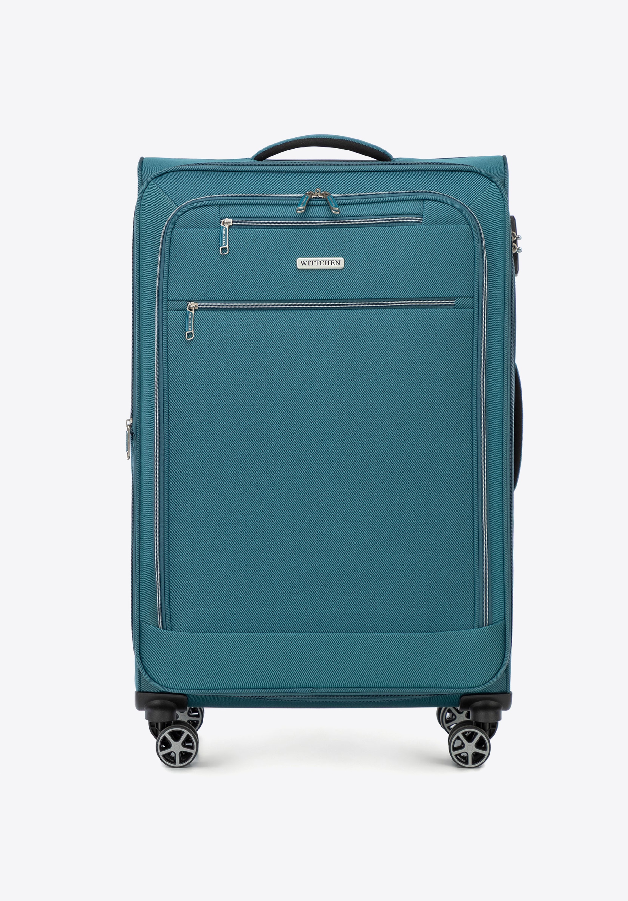 Weicher großer Koffer aus Polyester, blaugrün, 56-3S-173-95, Bild 1