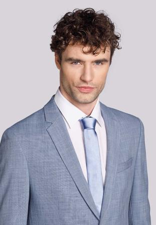Cravată din mătase fără model, bleu, 92-7K-001-N, Fotografie 1