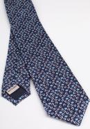 Cravată din mătase cu model, bleumarin - albastru, 97-7K-001-X4, Fotografie 4