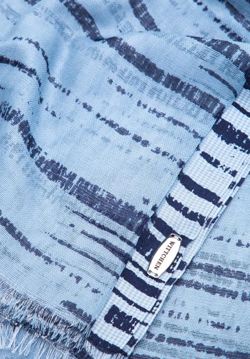 Eșarfă din bumbac cu model pentru femei, bleumarin - albastru, 97-7D-X01-X1, Fotografie 3