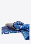 Set de cravată și două batiste de buzunar din mătase, bleumarin - albastru, 91-7Z-001-X1, Fotografie 11