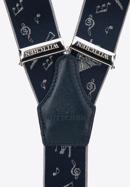 Bretele bărbați pentru pantaloni, bleumarin - argintiu, 95-SZ-001-X13, Fotografie 2