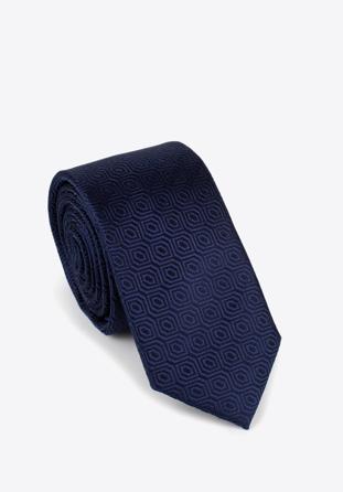 Cravată din mătase cu model, bleumarin, 97-7K-001-X12, Fotografie 1