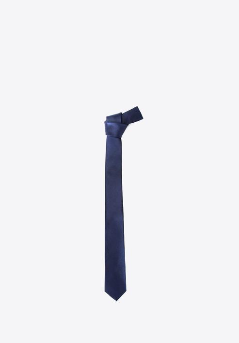 Cravată din mătase fără model, bleumarin, 92-7K-001-5, Fotografie 2