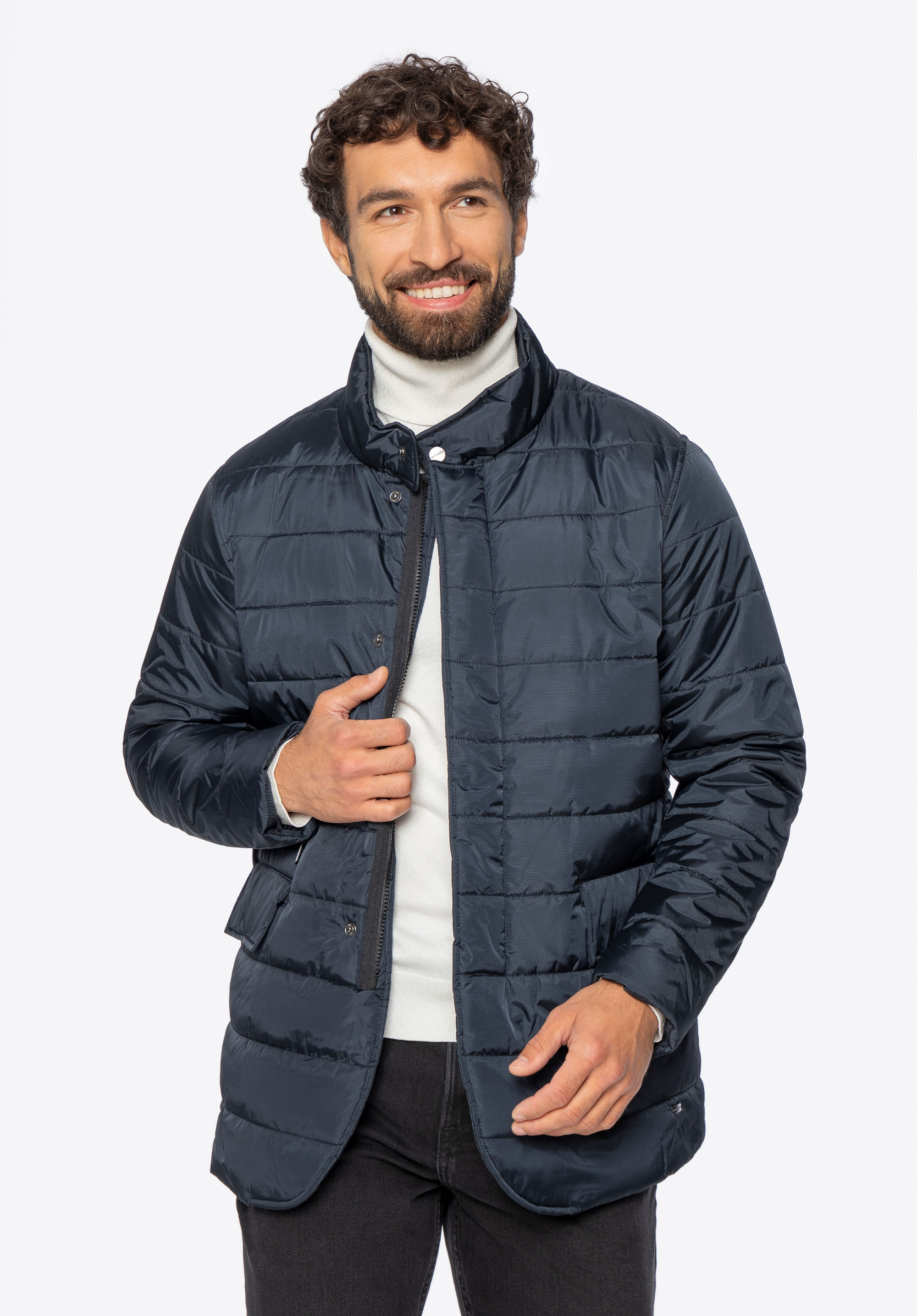 Geacă de nailon matlasată pentru bărbați, bleumarin, 97-9D-450-N-2XL, Fotografie 1