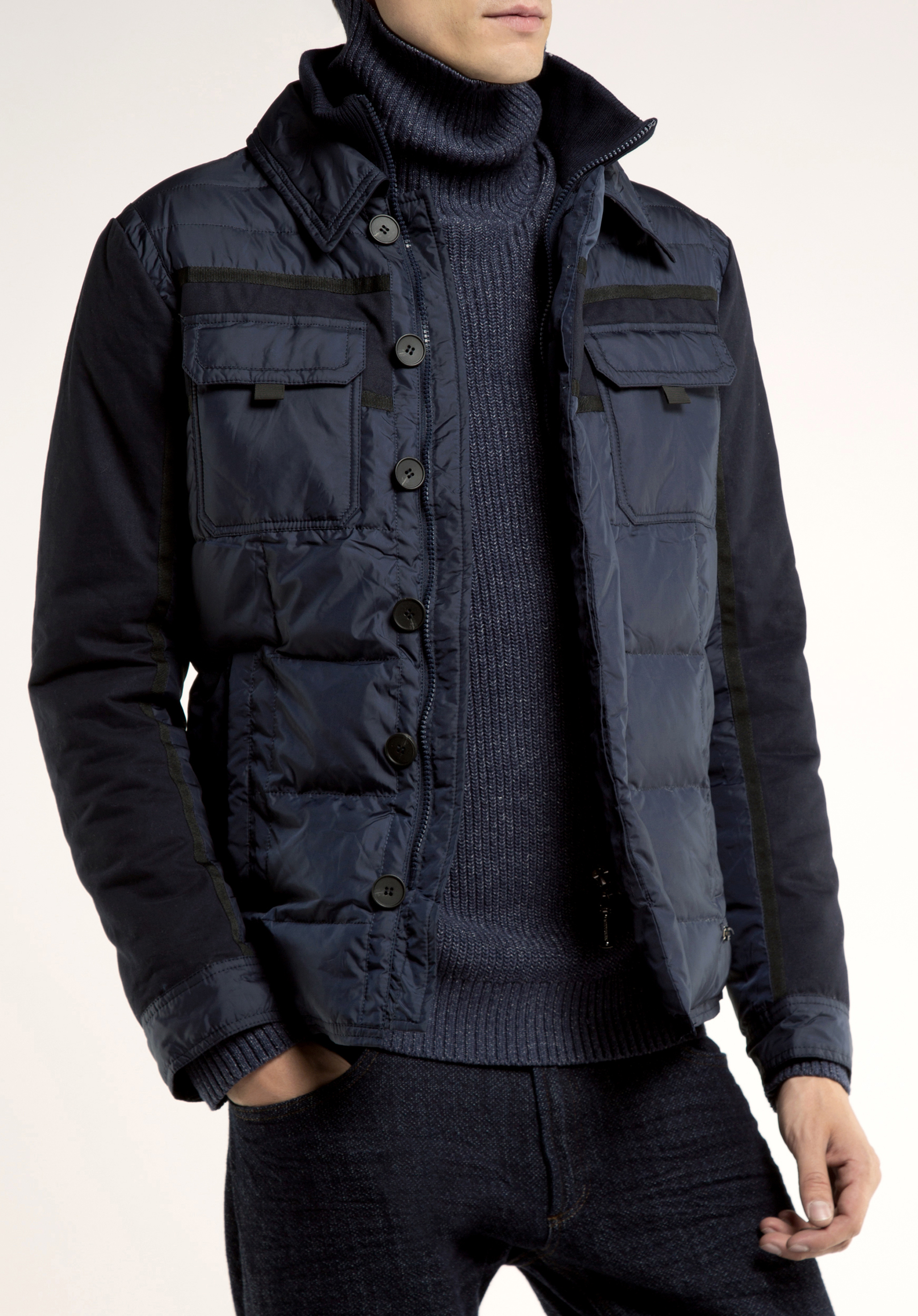 Geacă bărbătească, bleumarin, 85-9D-351-7-S, Fotografie 1