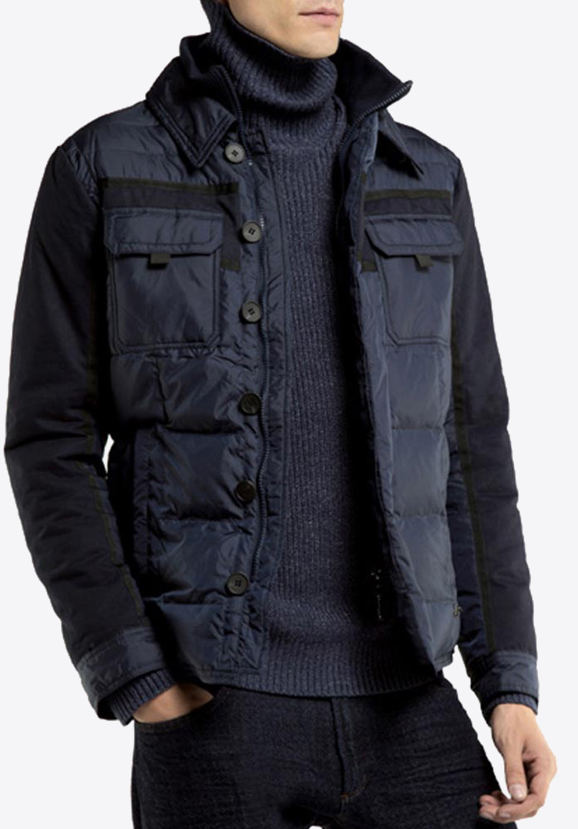 Geacă bărbătească, bleumarin, 85-9D-351-7-S, Fotografie 1