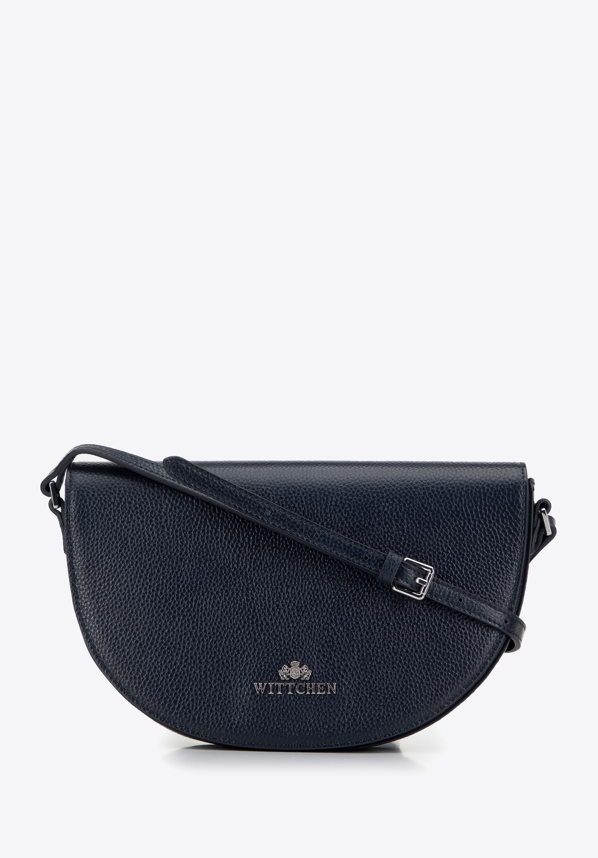 Geantă de damă din piele granulată, bleumarin, 29-4E-022-1S, Fotografie 1