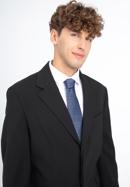 Cravata de matase cu model, bleumarin - gri, 97-7K-002-X2, Fotografie 15