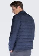 Jachetă pentru bărbați, bleumarin, 87-9N-450-1-S, Fotografie 5