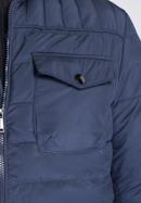 Jachetă pentru bărbați, bleumarin, 87-9N-450-1-S, Fotografie 6