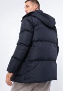 Jachetă de puf matlasată pentru bărbați, cu glugă, bleumarin, 97-9D-451-1-XL, Fotografie 6