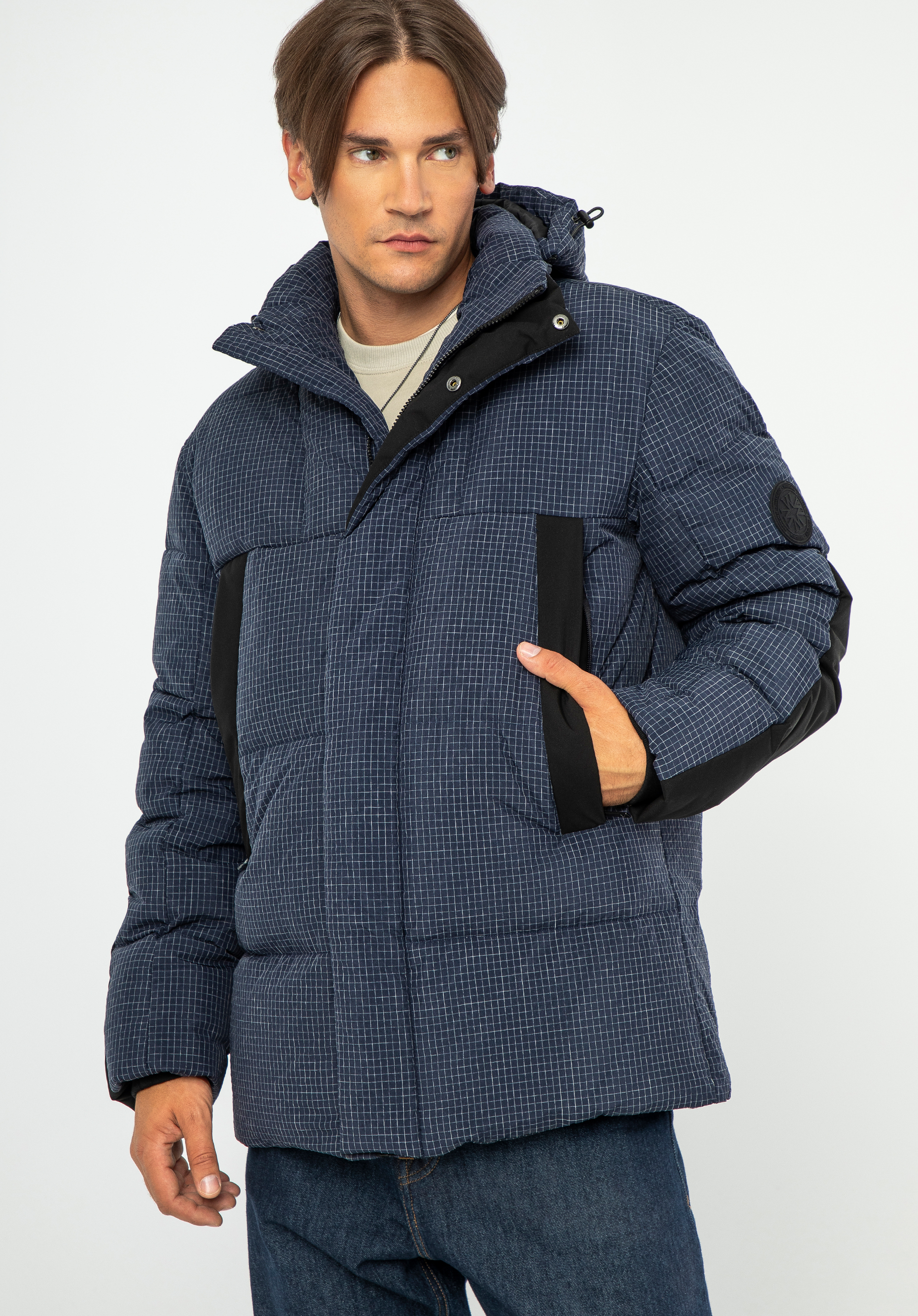 Jachetă din nailon pentru bărbați, bleumarin, 99-9D-451-1-XL, Fotografie 1