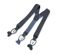 Bretele bărbați pentru pantaloni, bleumarin - negru, 95-SZ-001-X15, Fotografie 1