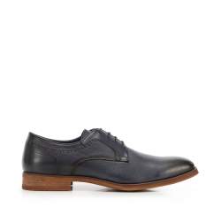 Pantofi barbati din piele cu decoratiuni, bleumarin, 94-M-516-N-44, Fotografie 1
