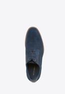 Pantofi bărbați din piele întoarsă cu talpă colorată, bleumarin, 94-M-508-N-41, Fotografie 4