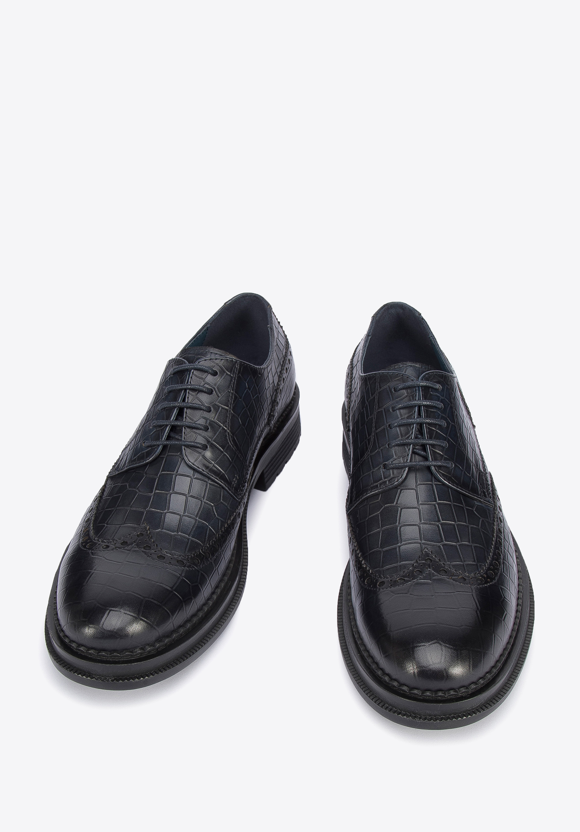 Pantofi bărbați din piele croco