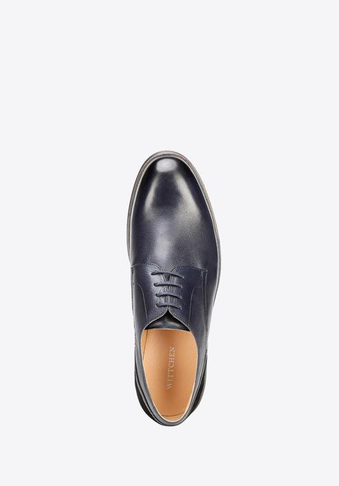 Pantofi de costum simpli din piele, bleumarin, 92-M-506-7-39, Fotografie 3