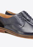 Pantofi de costum simpli din piele, bleumarin, 92-M-506-7-39, Fotografie 5