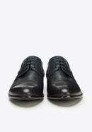Pantofi de tip Derby bărbătești din piele cu bandă elastică, bleumarin, 90-M-908-7-39, Fotografie 4