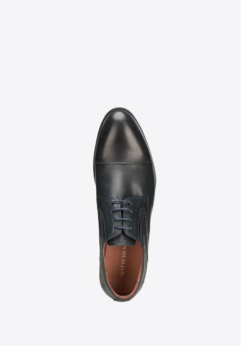 Pantofi de tip Derby bărbătești din piele cu bandă elastică, bleumarin, 90-M-908-7-39, Fotografie 5