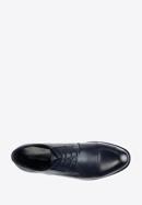Pantofi derby de bărbați din piele cu elastice cusute, bleumarin, 96-M-507-4-43, Fotografie 5