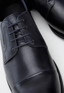 Pantofi derby de bărbați din piele cu elastice cusute, bleumarin, 96-M-507-4-43, Fotografie 7