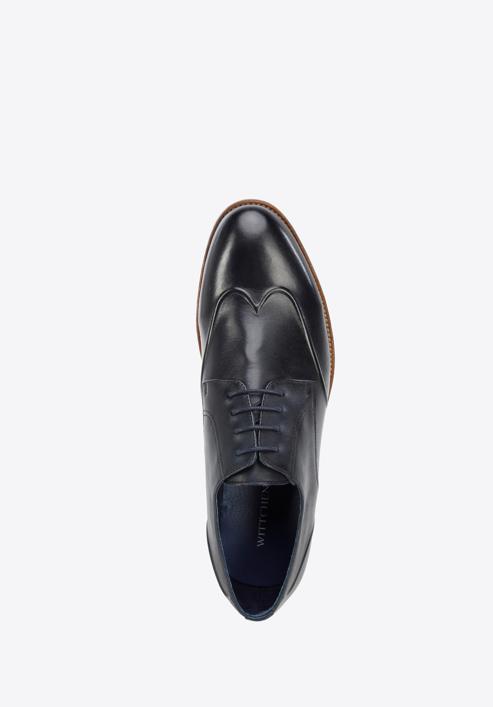 Pantofi formali de piele pentru bărbați, bleumarin, 96-M-520-N-42, Fotografie 4