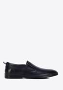 Pantofi pentru bărbați din piele perforată cu benzi elastice, bleumarin, 96-M-515-1-39, Fotografie 1