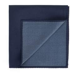 Batistă de buzunar din mătase într-o singură culoare, bleumarin, 96-7P-001-7, Fotografie 1