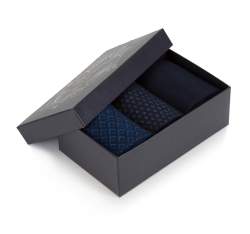 Șosete clasice bărbați - set de 3 perechi, bleumarin, 95-SM-004-X1-40/42, Fotografie 1