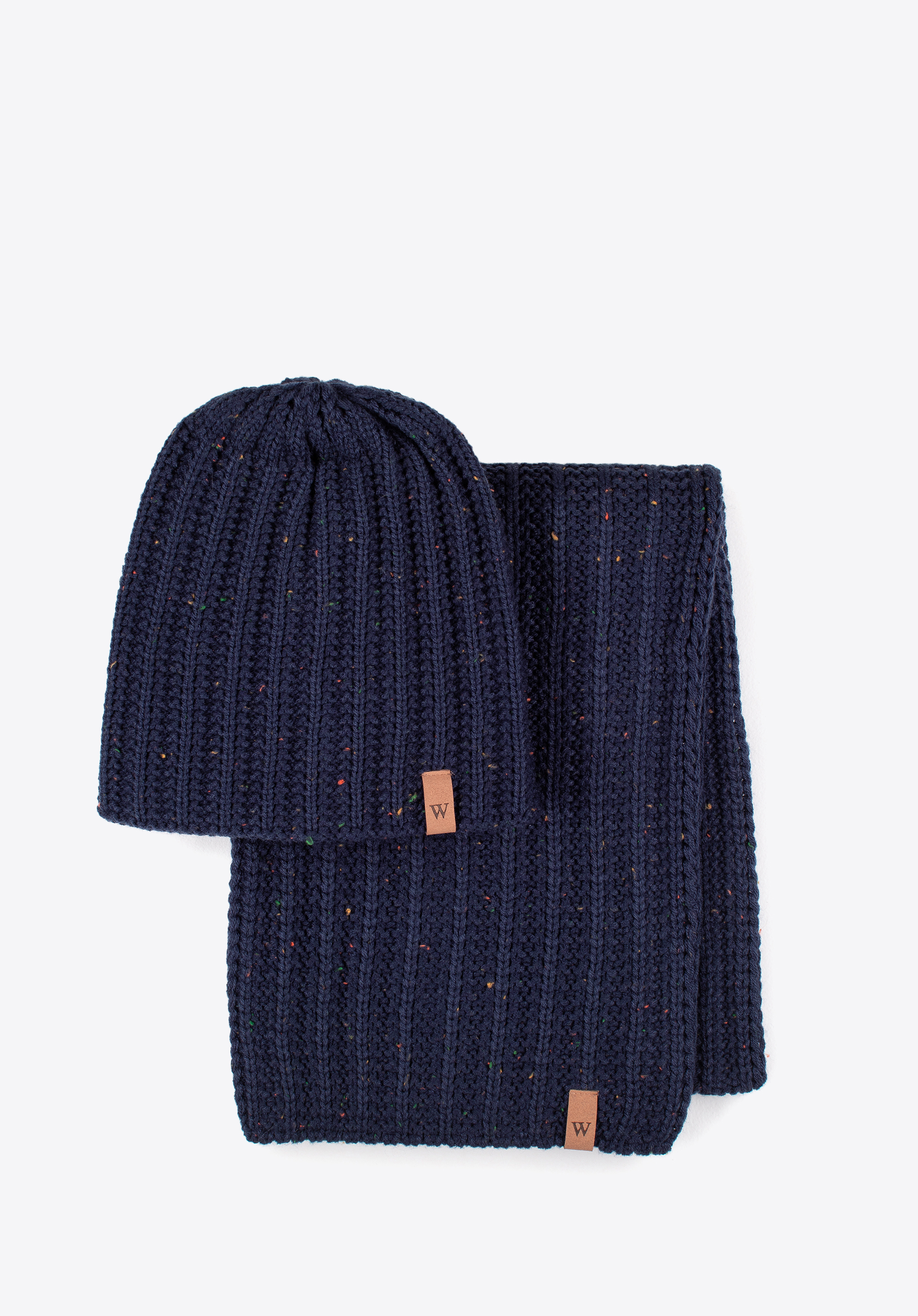 Set de iarnă pentru bărbați cu model fin, bleumarin, 99-SF-003-7, Fotografie 1