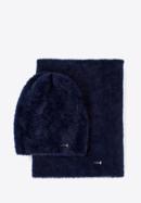 Set de iarnă tricotat moale pentru femei, bleumarin, 97-SF-005-Z, Fotografie 1