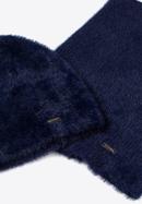 Set de iarnă tricotat moale pentru femei, bleumarin, 97-SF-005-9, Fotografie 5