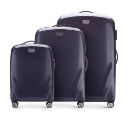 Set de valize din policarbonat, într-o singură culoare, bleumarin, 56-3P-57S-90, Fotografie 1