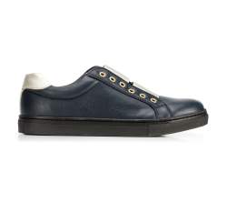 Sneakers damă din piele cu bandă elastică, bleumarin, 92-D-351-7-39, Fotografie 1