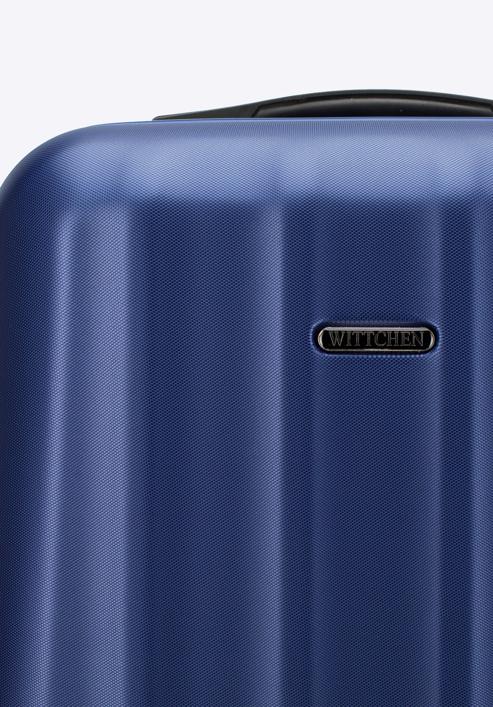 Valiză cabina din policarbonat cu aspect texturat, bleumarin, 56-3P-111-95, Fotografie 9