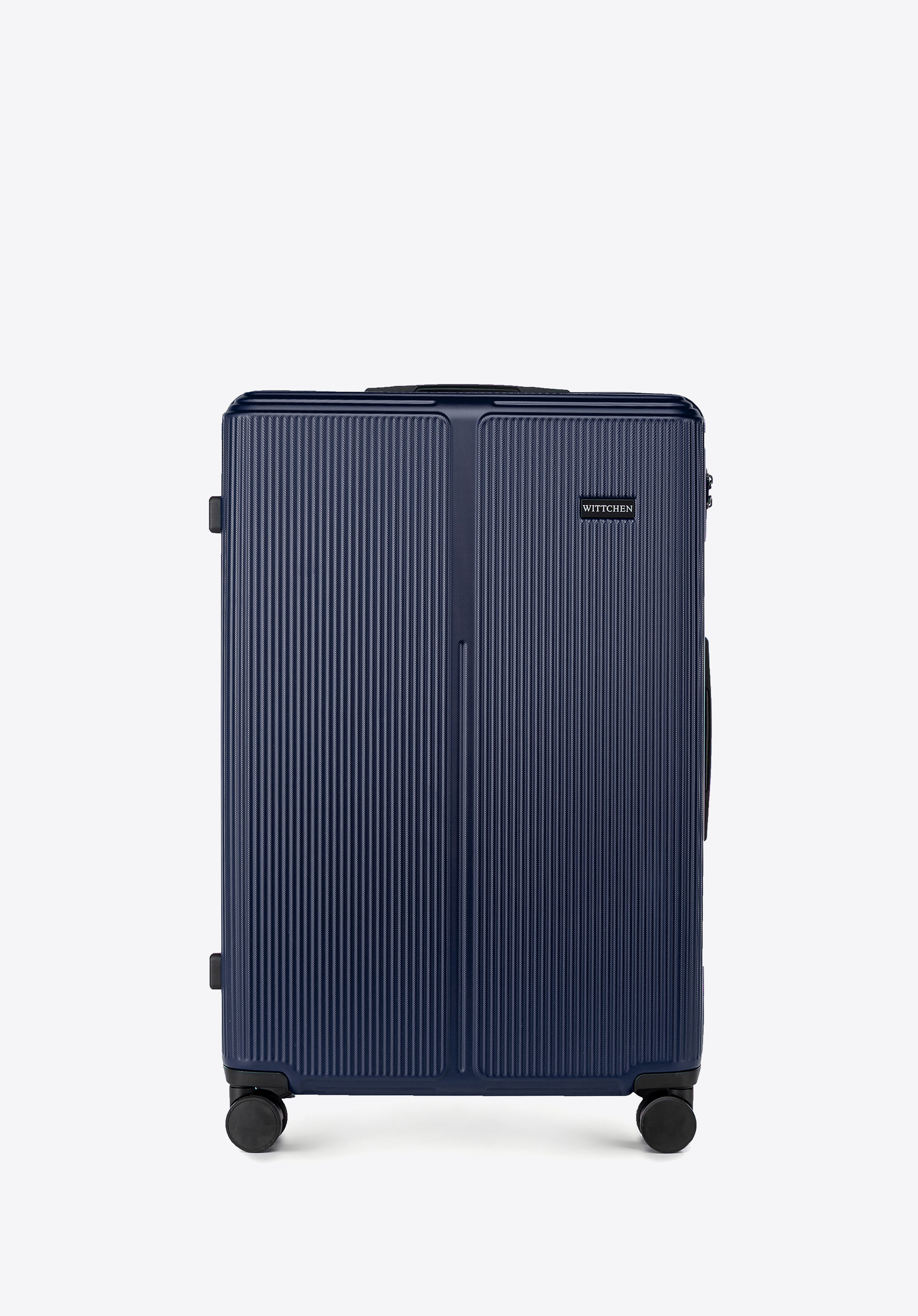 Valiză mare de cabină din ABS cu dungi, bleumarin, 56-3A-603-34P, Fotografie 1