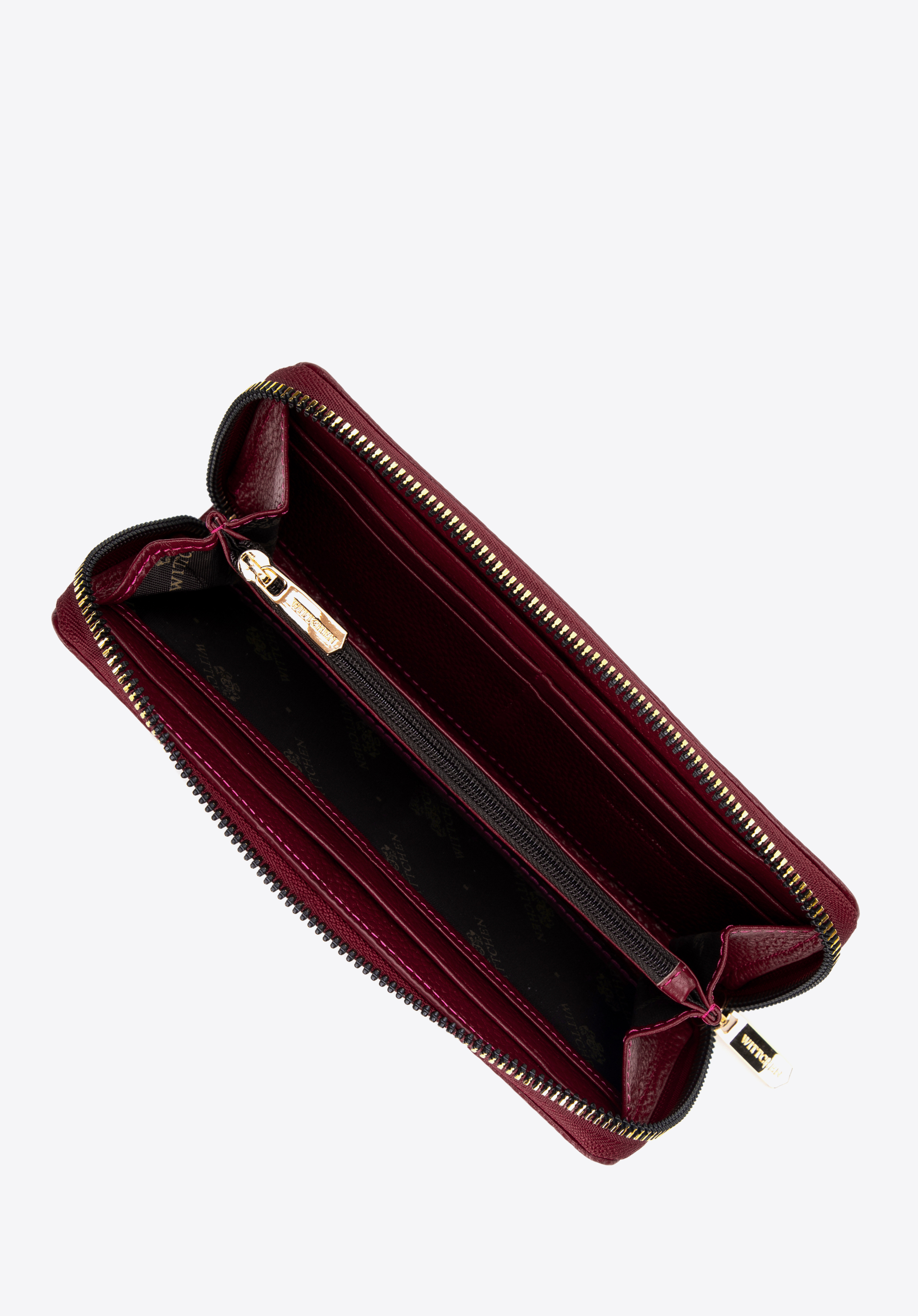 Dámska veľká embosovaná kožená peňaženka, bordová, 99-1E-364-3, Obrázok 1